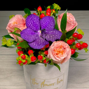 Aranjament floral Simple Pink cu orhidee Florarie Targoviste Livrare Flori Targoviste