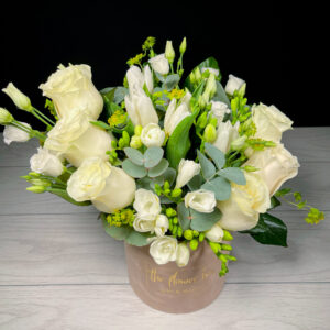 Aranjament floral Perfect White Florarie Targoviste Livrare Flori Targoviste