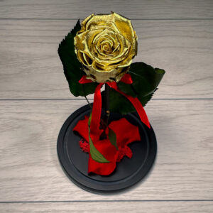 Trandafir Criogenat Auriu Cupola 25 cm Florarie Targoviste Livrare Flori Targoviste