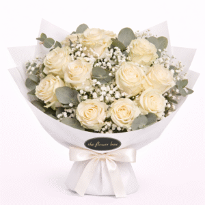 Buchet 11 Trandafiri Albi Premium