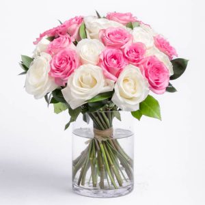 Buchet 25 trandafiri Pink Fade Florarie Targoviste Livrare Flori Targoviste