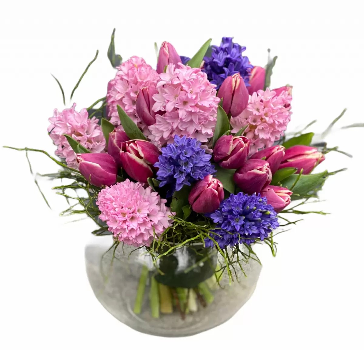 Buchet 15 Lalele și 8 Zambile Livrare Flori Targoviste Florarie Targoviste