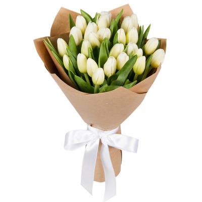 Buchet 25 lalele albe Florarie Targoviste Livrare Flori Targoviste